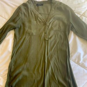 Olive green buttoned top